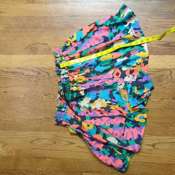 NWT High Waisted Multicolored Abstract Print Graphic Shorts Maximalist Athletic - Picture 11 of 13